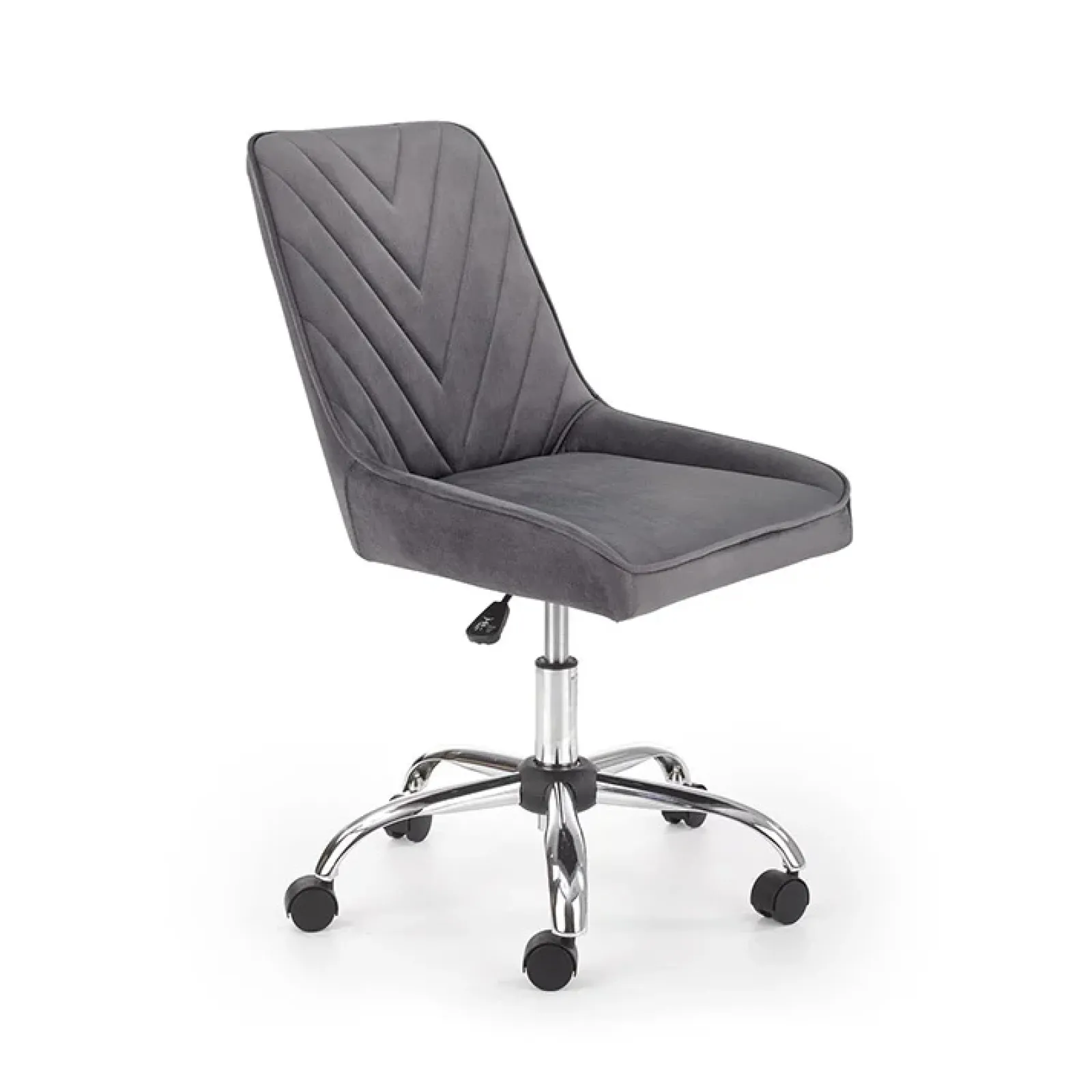 Garnero Arredamenti Sedie Da Ufficio|Sedie Scrivania Ufficio-Sedia per scrivania ragazzi in velluto Randy Grigio