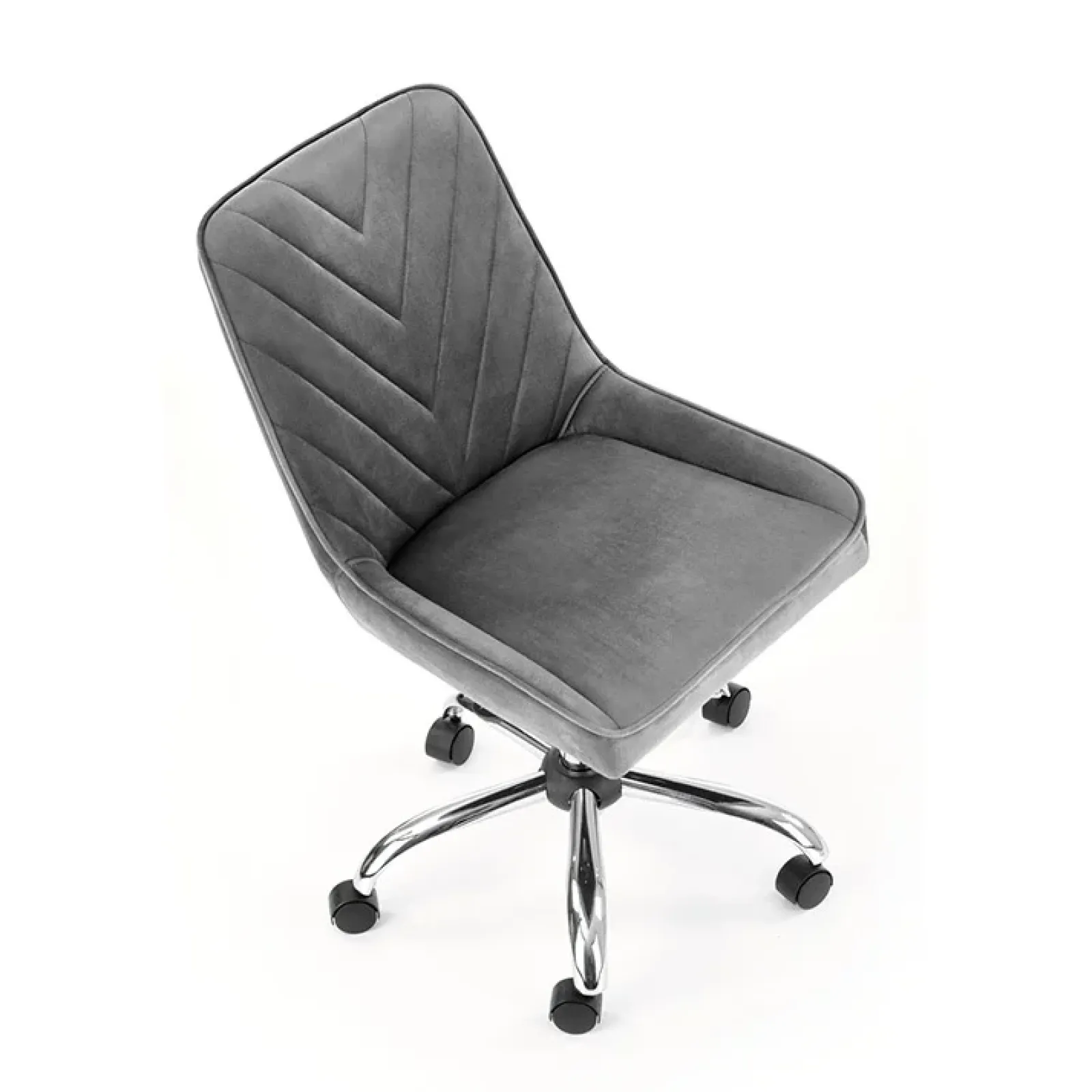 Garnero Arredamenti Sedie Da Ufficio|Sedie Scrivania Ufficio-Sedia per scrivania ragazzi in velluto Randy Grigio