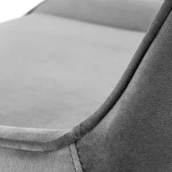 Garnero Arredamenti Sedie Da Ufficio|Sedie Scrivania Ufficio-Sedia per scrivania ragazzi in velluto Randy Grigio