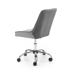 Garnero Arredamenti Sedie Da Ufficio|Sedie Scrivania Ufficio-Sedia per scrivania ragazzi in velluto Randy Grigio