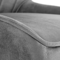 Garnero Arredamenti Sedie Da Ufficio|Sedie Scrivania Ufficio-Sedia per scrivania ragazzi in velluto Randy Grigio