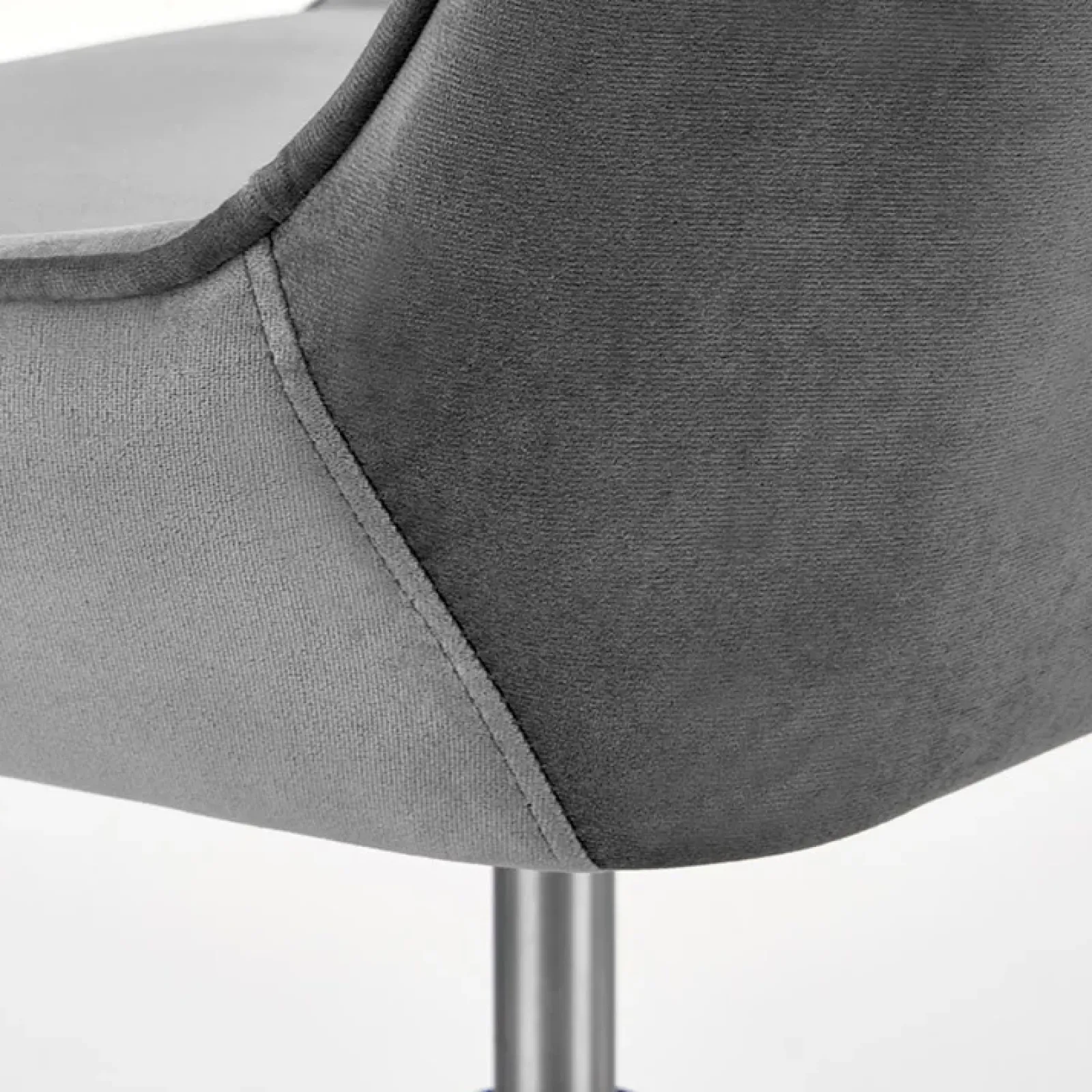 Garnero Arredamenti Sedie Da Ufficio|Sedie Scrivania Ufficio-Sedia per scrivania ragazzi in velluto Randy Grigio