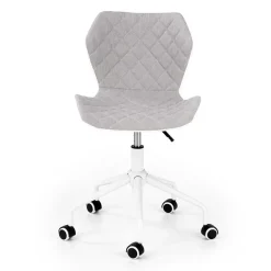 Garnero Arredamenti Sedie Per Scrivania Ragazzi-Sedia per scrivania ragazzi con ruote in tessuto ecopelle bianco Bilbao Grigio