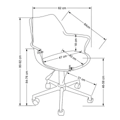 Garnero Arredamenti Sedie Per Scrivania Ragazzi-Sedia per scrivania ragazzi girevole in ecopelle Platone Rosa