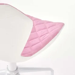 Garnero Arredamenti Sedie Da Ufficio|Sedie Scrivania Ufficio-Sedia per scrivania ragazzi in tessuto ecopelle bianco Bilbao Rosa