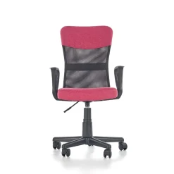 Garnero Arredamenti Sedie Per Scrivania Ragazzi-Sedia per scrivania ragazzi con ruote in tessuto grigio rosa Rodry Rosa - Grigio