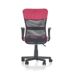 Garnero Arredamenti Sedie Per Scrivania Ragazzi-Sedia per scrivania ragazzi con ruote in tessuto grigio rosa Rodry Rosa - Grigio