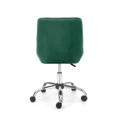 Garnero Arredamenti Sedie Da Ufficio|Sedie Scrivania Ufficio-Sedia per scrivania ragazzi in velluto scuro Randy Verde
