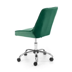 Garnero Arredamenti Sedie Da Ufficio|Sedie Scrivania Ufficio-Sedia per scrivania ragazzi in velluto scuro Randy Verde