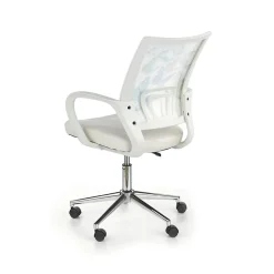 Garnero Arredamenti Sedie Per Scrivania Ragazzi-Sedia per scrivania ragazzi in ecopelle bianca con grafica Farfalle