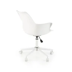Garnero Arredamenti Sedie Per Scrivania Ragazzi-Sedia per scrivania ragazzi girevole in ecopelle bianca Platone Bianco