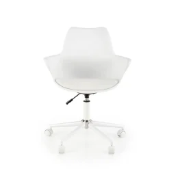 Garnero Arredamenti Sedie Per Scrivania Ragazzi-Sedia per scrivania ragazzi girevole in ecopelle bianca Platone Bianco