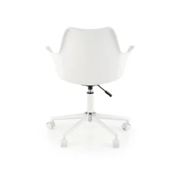 Garnero Arredamenti Sedie Per Scrivania Ragazzi-Sedia per scrivania ragazzi girevole in ecopelle bianca Platone Bianco