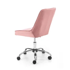 Garnero Arredamenti Sedie Da Ufficio|Sedie Scrivania Ufficio-Sedia per scrivania ragazzi in velluto Randy Rosa
