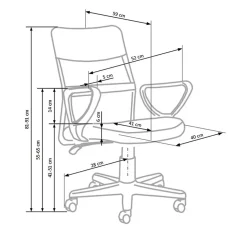 Garnero Arredamenti Sedie Per Scrivania Ragazzi-Sedia per scrivania ragazzi con ruote in tessuto grigio verde Rodry Grigio - Verde
