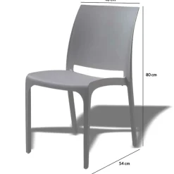 Garnero Arredamenti Sedie Polipropilene-Sedia polipropilene impilabile mattone Tape Gihome® Rosso