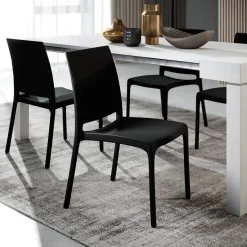 Garnero Arredamenti Sedie Polipropilene-Sedia polipropilene impilabile Tape Gihome® Nero