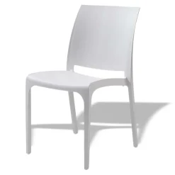 Garnero Arredamenti Sedie Polipropilene-Sedia polipropilene impilabile Tape bianca Gihome® Bianco