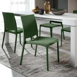 Garnero Arredamenti Sedie Polipropilene-Sedia polipropilene impilabile Tape Gihome® Verde