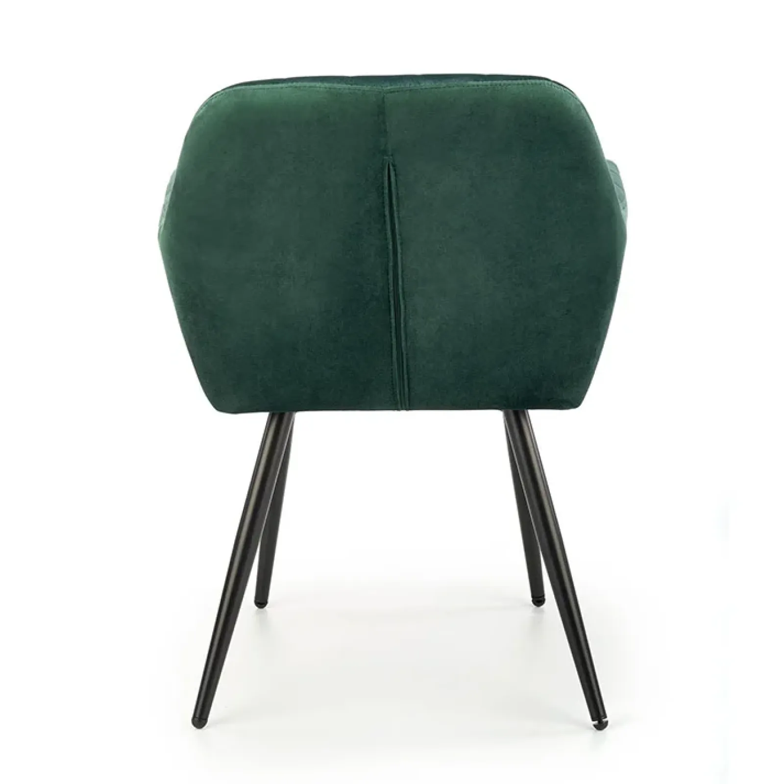 Garnero Arredamenti Poltrone Design|Poltrone Relax-Sedia sala da pranzo con braccioli in tessuto velluto scuro Slash Verde