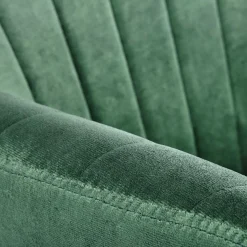 Garnero Arredamenti Poltrone Design|Poltrone Relax-Sedia sala da pranzo con braccioli in tessuto velluto scuro Slash Verde