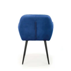 Garnero Arredamenti Poltrone Design|Poltrone Relax-Sedia sala da pranzo con braccioli in tessuto velluto blu Slash Blu - Blu