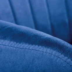 Garnero Arredamenti Poltrone Design|Poltrone Relax-Sedia sala da pranzo con braccioli in tessuto velluto blu Slash Blu - Blu