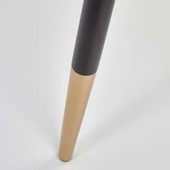 Garnero Arredamenti Sedie In Tessuto-Sedia sala da pranzo imbottita in velluto acciaio nero oro Nubia Grigio