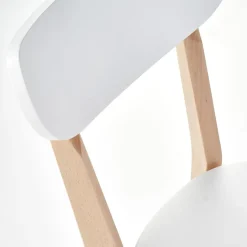 Garnero Arredamenti Sedie In Legno-Sedia soggiorno design moderno bianco rovere Scandy