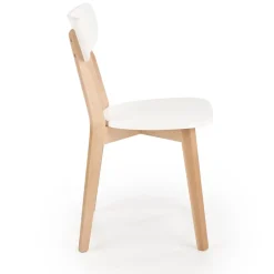 Garnero Arredamenti Sedie In Legno-Sedia soggiorno design moderno bianco rovere Scandy