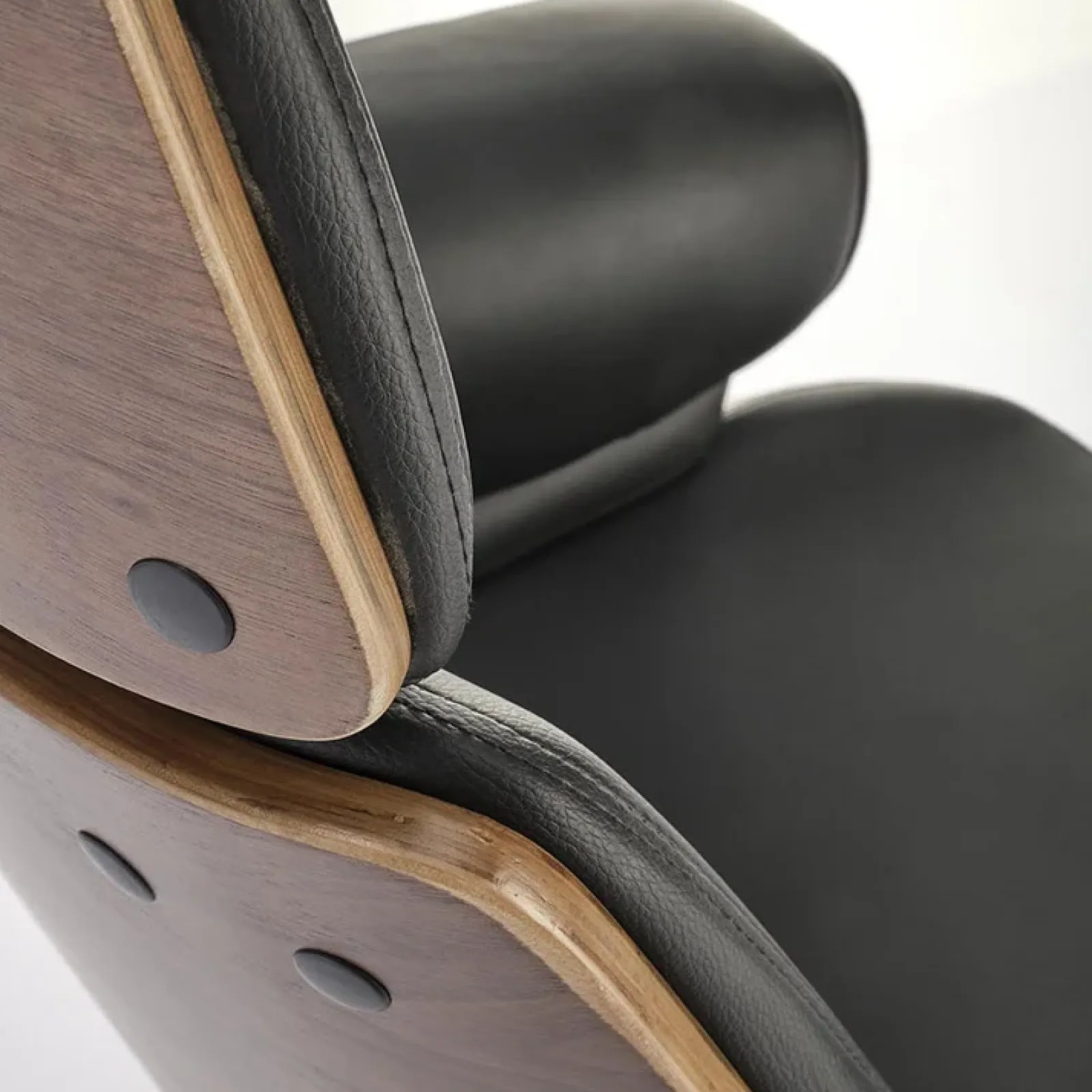 Garnero Arredamenti Sedie Da Ufficio|Sedie Scrivania Ufficio-Sedia ufficio con braccioli regolabile in ecopelle noce nero Chillon