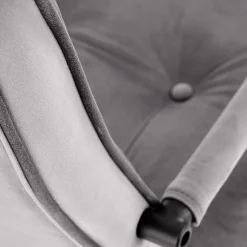 Garnero Arredamenti Sedie Da Ufficio|Sedie Scrivania Ufficio-Sedia ufficio con ruote e braccioli in tessuto grigio Gennara