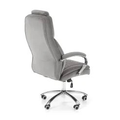 Garnero Arredamenti Sedie Da Ufficio|Sedie Scrivania Ufficio-Sedia ufficio con ruote regolabile in velluto grigio Argor