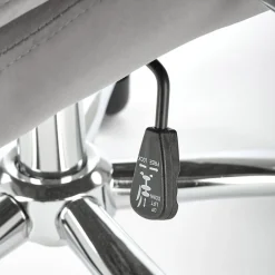 Garnero Arredamenti Sedie Da Ufficio|Sedie Scrivania Ufficio-Sedia ufficio con ruote regolabile in velluto grigio Argor