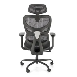 Garnero Arredamenti Sedie Da Ufficio|Sedie Scrivania Ufficio-Sedia ufficio con ruote regolabile in tessuto nero Ferarra