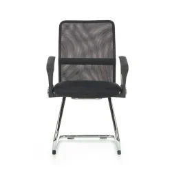 Garnero Arredamenti Sedie Da Ufficio|Sedie Scrivania Ufficio-Sedia ufficio moderna con braccioli in tessuto nera Juno