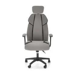 Garnero Arredamenti Sedie Da Ufficio|Sedie Scrivania Ufficio-Sedia ufficio regolabile in tessuto ed ecopelle grigio nero Verissima