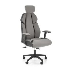 Garnero Arredamenti Sedie Da Ufficio|Sedie Scrivania Ufficio-Sedia ufficio regolabile in tessuto ed ecopelle grigio nero Verissima