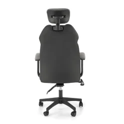 Garnero Arredamenti Sedie Da Ufficio|Sedie Scrivania Ufficio-Sedia ufficio regolabile in tessuto ed ecopelle grigio nero Verissima