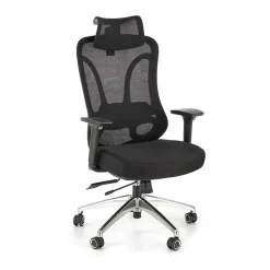 Garnero Arredamenti Sedie Da Ufficio|Sedie Scrivania Ufficio-Sedia ufficio regolabile con braccioli in tessuto nero Arcuri