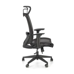 Garnero Arredamenti Sedie Da Ufficio|Sedie Scrivania Ufficio-Sedia ufficio regolabile con ruote in tessuto nero Bonito