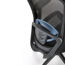 Garnero Arredamenti Sedie Da Ufficio|Sedie Scrivania Ufficio-Sedia ufficio regolabile con ruote in tessuto nero Bonito