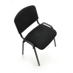 Garnero Arredamenti Sedie Sala Attesa|Sedie In Tessuto-Sedia ufficio sala attesa moderna in acciaio tessuto nera Laos Nero