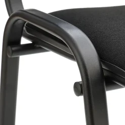 Garnero Arredamenti Sedie Sala Attesa|Sedie In Tessuto-Sedia ufficio sala attesa moderna in acciaio tessuto nera Laos Nero