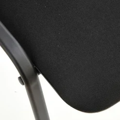 Garnero Arredamenti Sedie Sala Attesa|Sedie In Tessuto-Sedia ufficio sala attesa moderna in acciaio tessuto nera Laos Nero