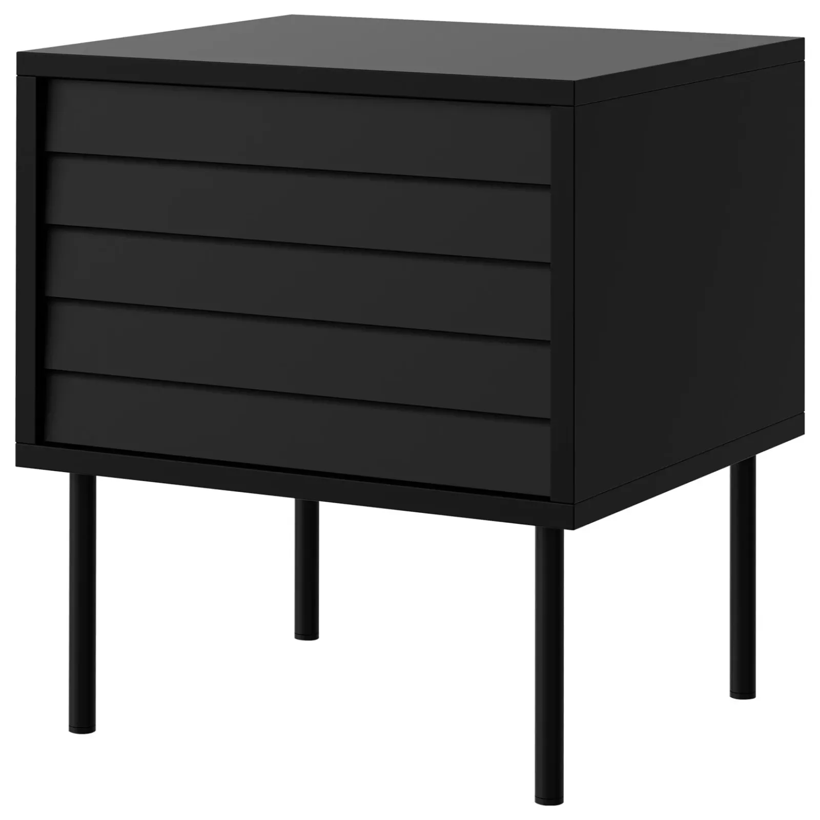 Garnero Arredamenti Comodini|Comò-Set 2 comodini 45x51h cm 1 anta nero Wild Nero Opaco