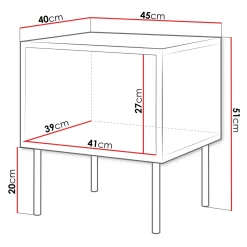 Garnero Arredamenti Comodini|Comò-Set 2 comodini 45x51h cm 1 anta nero Wild Nero Opaco