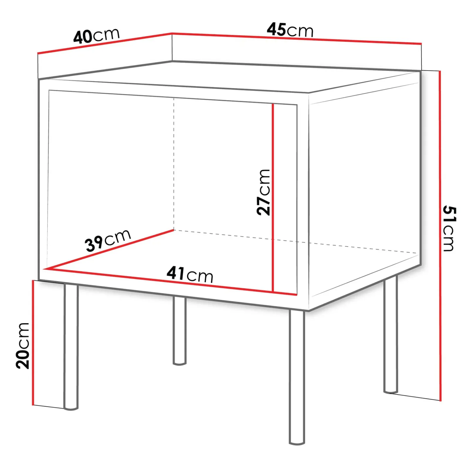 Garnero Arredamenti Comodini|Comò-Set 2 comodini 45x51h cm 1 anta nero Wild Nero Opaco