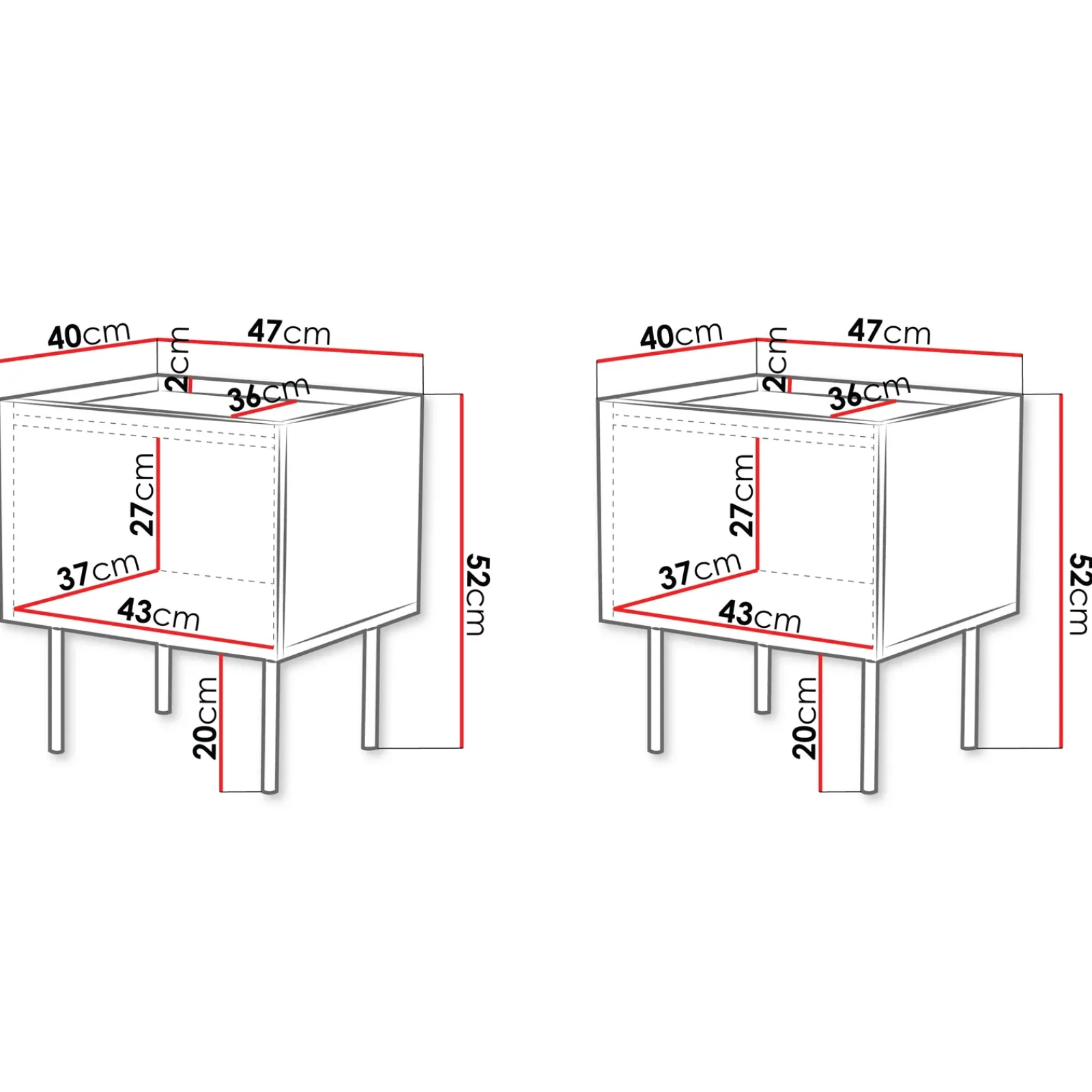 Garnero Arredamenti Comodini|Comò-Set 2 comodini 47x52h cm 1 anta con frontali decorati nero Daniele Nero Opaco
