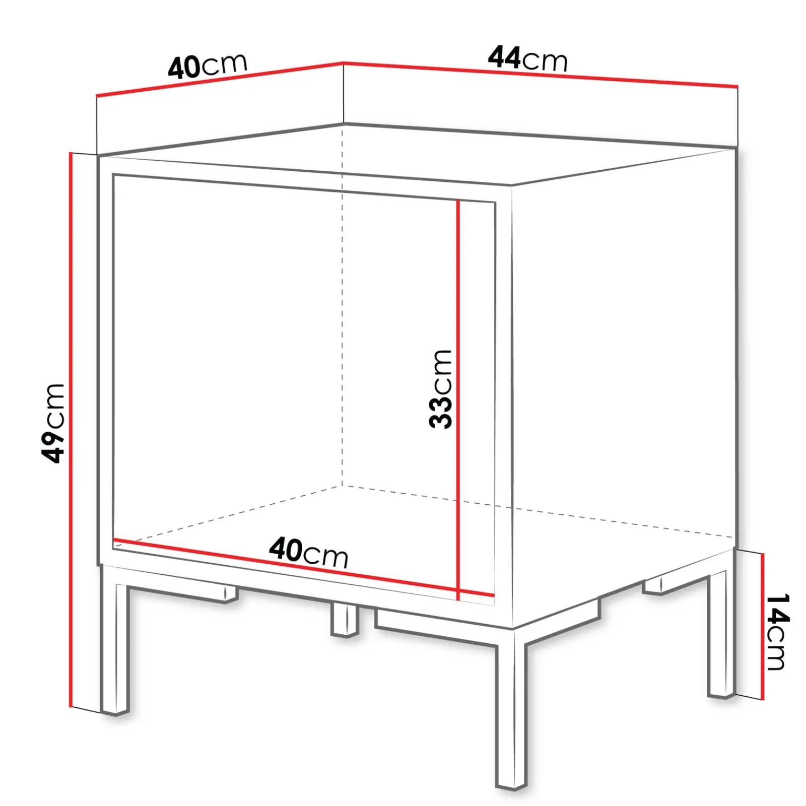 Garnero Arredamenti Comodini|Comò-Set 2 comodini 44x49h cm 1 anta rovere nero Duble